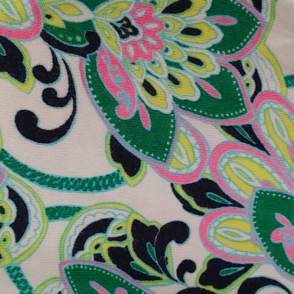 Talbots Short Sleeve Button Front Floral V-Neck Cardigan Size M - Picture 2 of 6